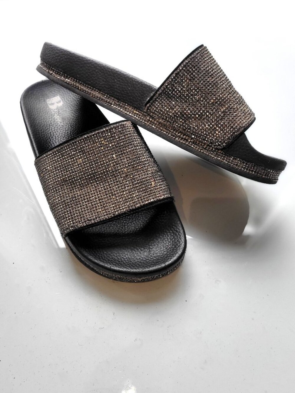 Brown's Rhinestone Encrusted Platform Flats Size EU 38